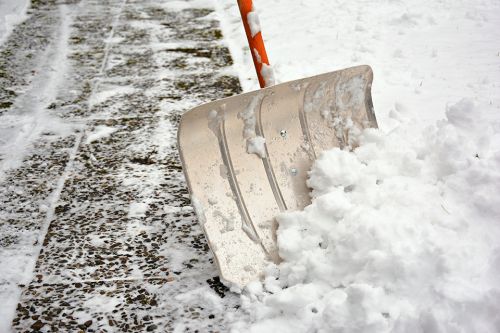 Foto: Schneeschaufel mit Schnee